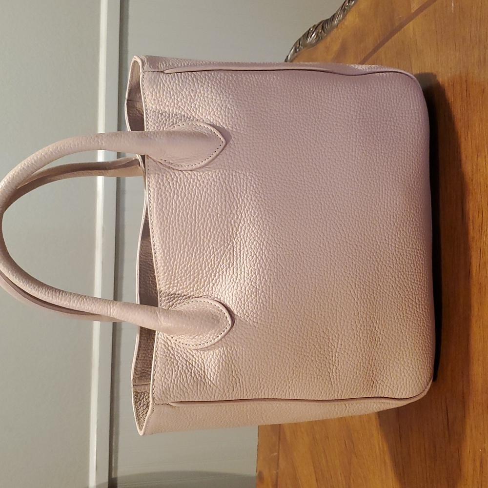 Mark & Graham Pale Blush Leather Tote - Picture 7 of 14